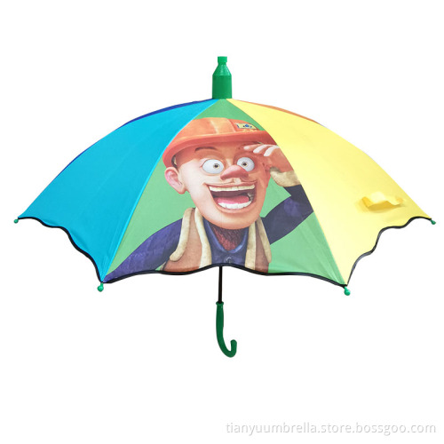 Portable Cute J Hand Rainbow Umbrella